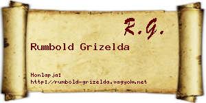 Rumbold Grizelda névjegykártya